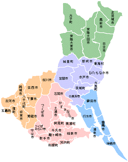茨城県の地図