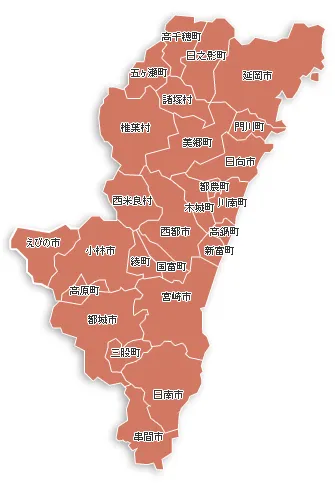 宮崎県地図