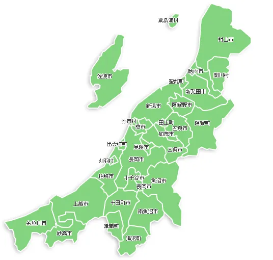 新潟県の全域地図