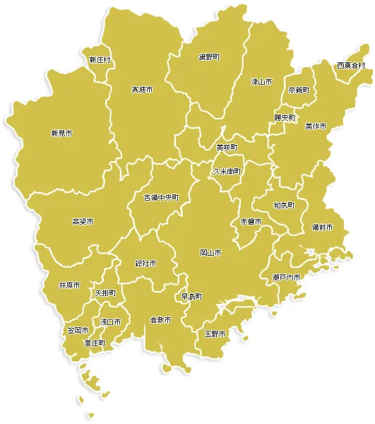 岡山県全域地図
