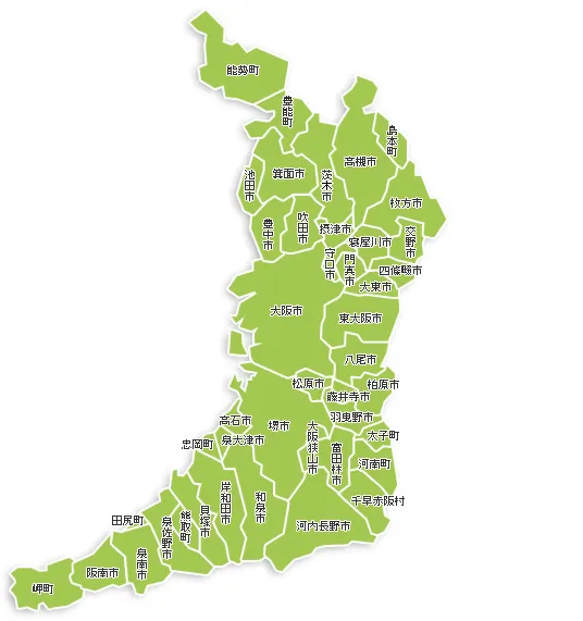 大阪全域の地図