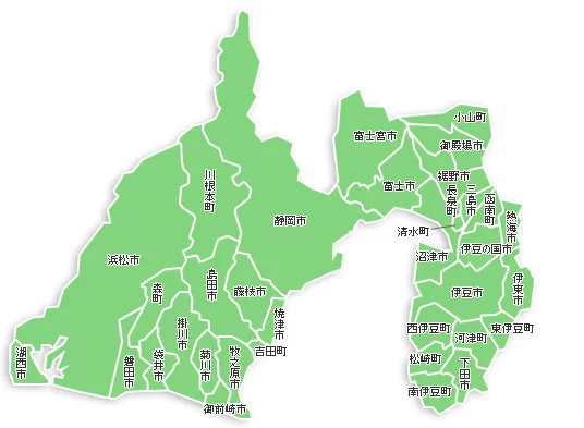 静岡県の全域地図