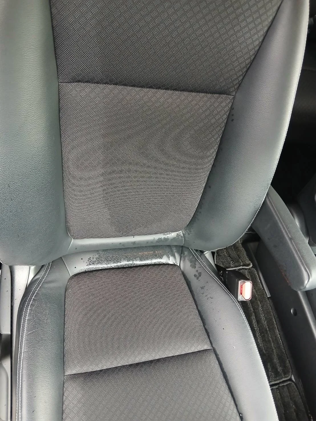 ホンダフリード車内クリーニングビフォー：フロントシートの状態